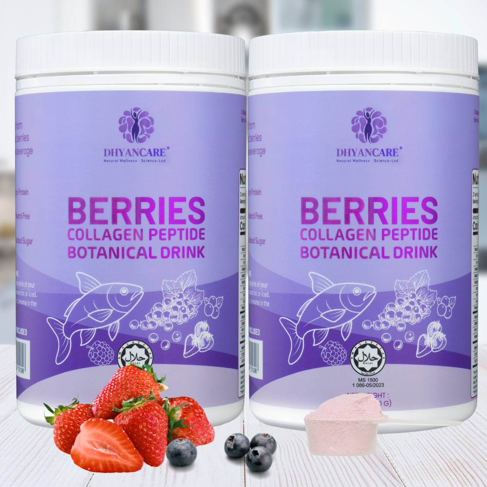 (Buy 2) DHYANCARE Berries Collagen Peptides Botanical Drink